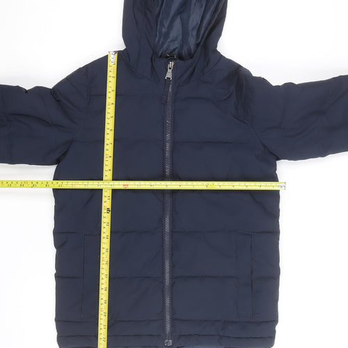 TOG24 Boys Blue Hooded Puffer Jacket 10-11 Years Winter Coat