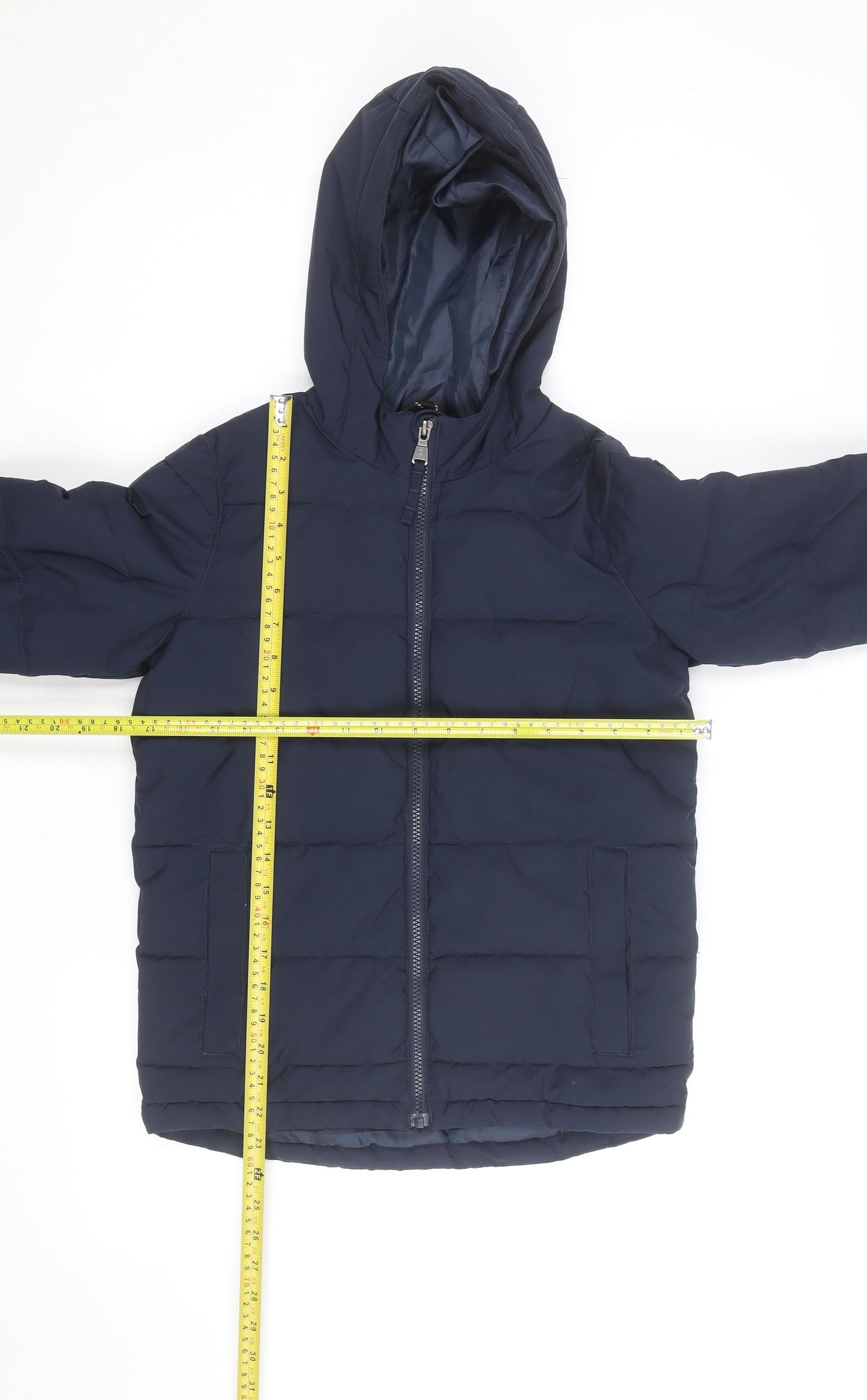 TOG24 Boys Blue Hooded Puffer Jacket 10-11 Years Winter Coat
