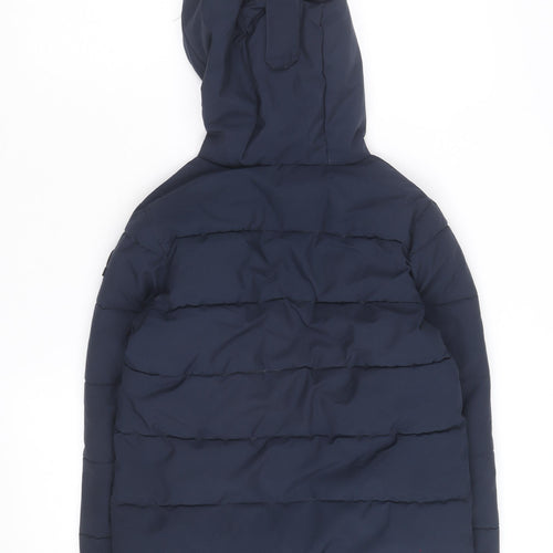 TOG24 Boys Blue Hooded Puffer Jacket 10-11 Years Winter Coat