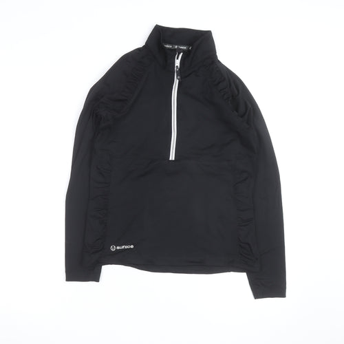 Sunice Men's Black M Softshell 1/2 Zip Lightweight Active Jacket