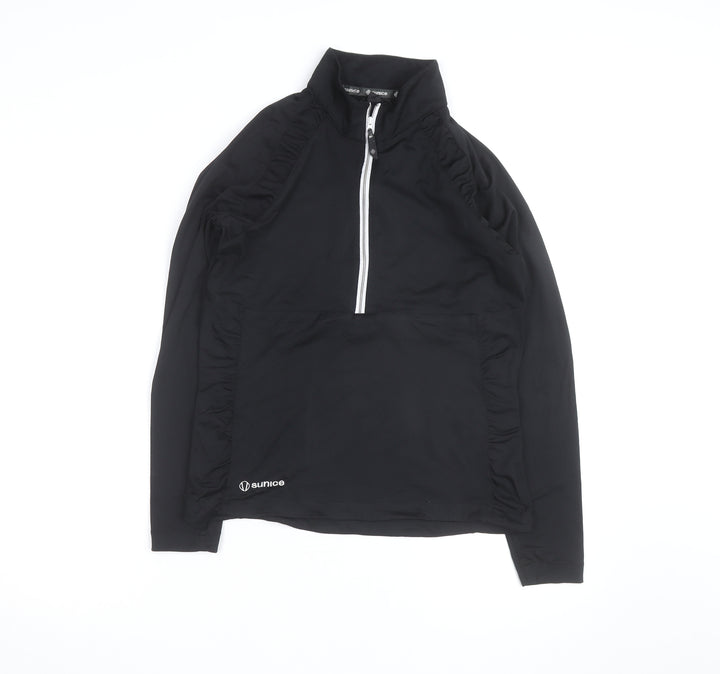 Sunice Men's Black M Softshell 1/2 Zip Lightweight Active Jacket