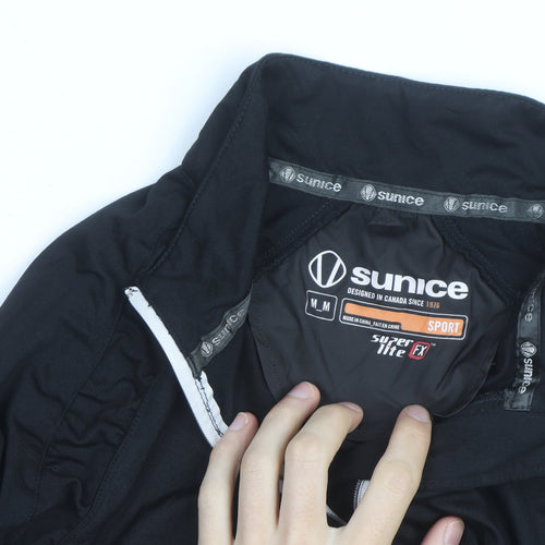 Sunice Men's Black M Softshell 1/2 Zip Lightweight Active Jacket