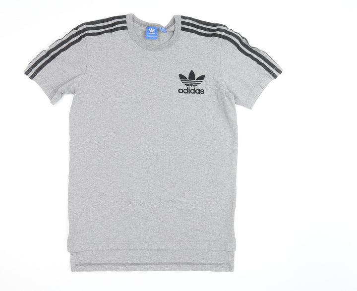 Adidas Men’s Grey Short Sleeve Crew Neck Sports T-Shirt Size S