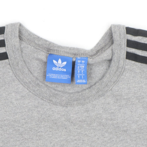 Adidas Men’s Grey Short Sleeve Crew Neck Sports T-Shirt Size S