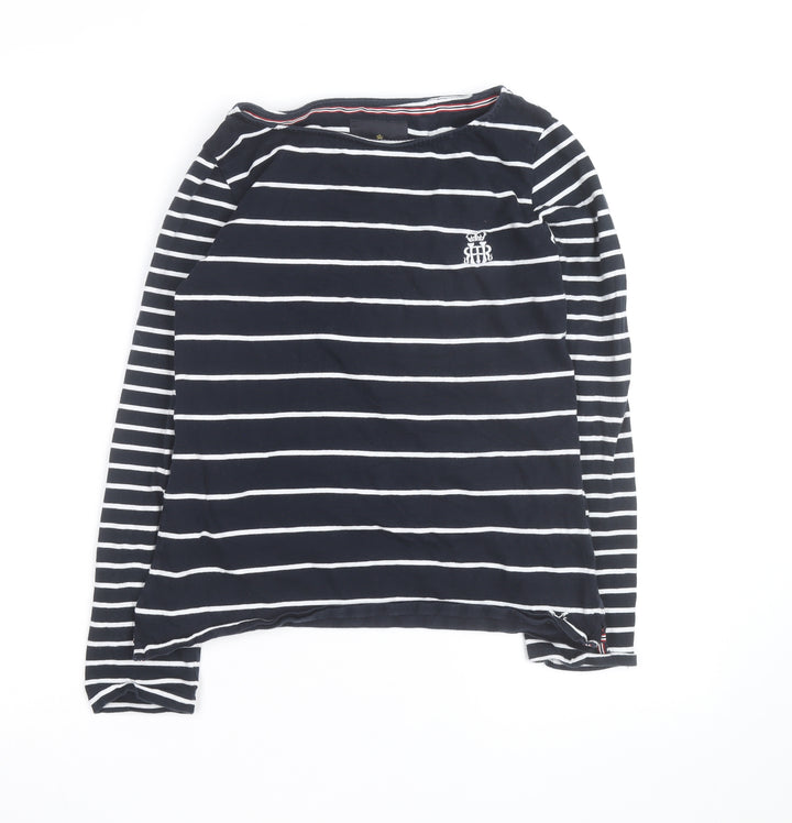 Crew Clothing Women’s Blue White Striped Long Sleeve T-Shirt Size 6