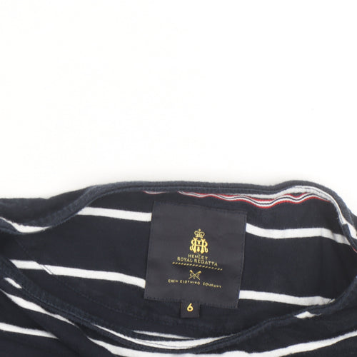 Crew Clothing Women’s Blue White Striped Long Sleeve T-Shirt Size 6