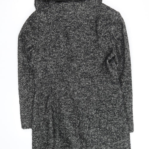 Laundry by Design Unisex Black Tweed Wool Blend Mid-Length Coat M