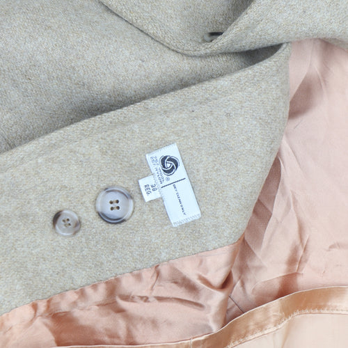 Anderson Little Men's Beige Wool Overcoat Size 38 Classic Mid-Length