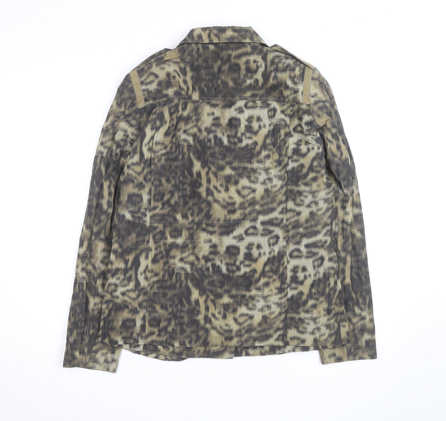 Elie Tahari Women’s Beige Animal Print Blazer Jacket Size M