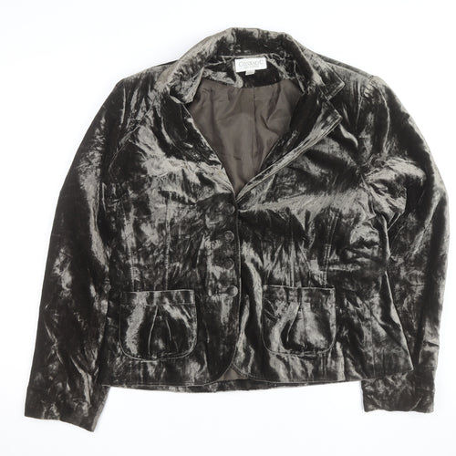 Conrad C Collection Women's Grey Velvet Blazer Size 12