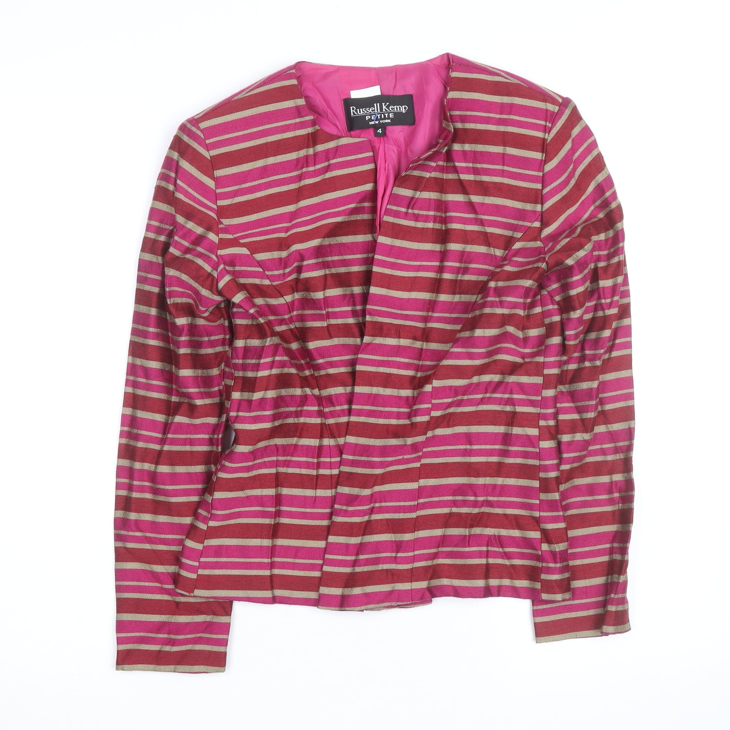 Russell Kemp Petite Women's Multicoloured Striped Tunic Blouse Size 8