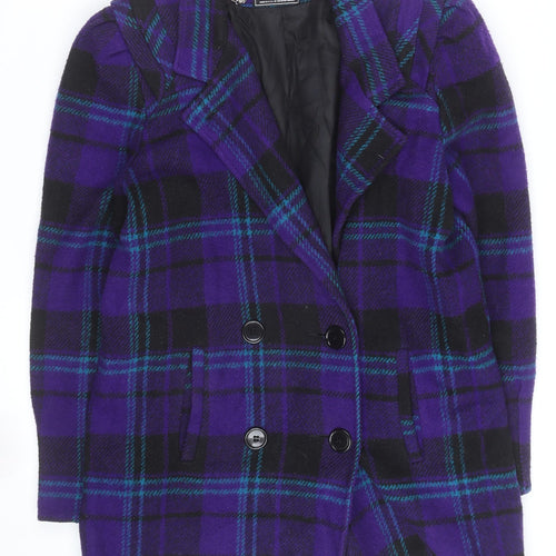Karizma East Ltd Women's Purple Check Wool Blazer Size 8