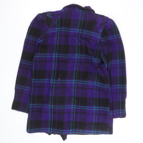 Karizma East Ltd Women's Purple Check Wool Blazer Size 8