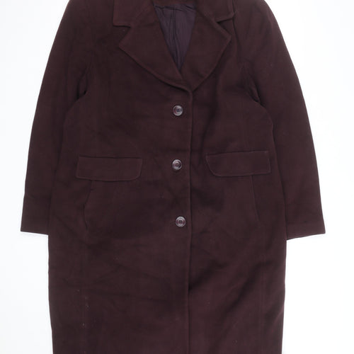 Forecaster Women's Brown Wool Blend Long Overcoat Size 12