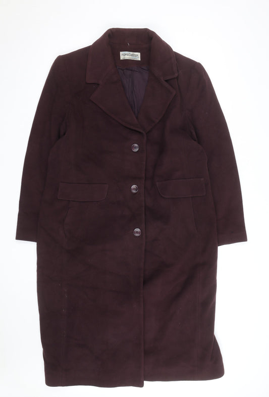Forecaster Women's Brown Wool Blend Long Overcoat Size 12