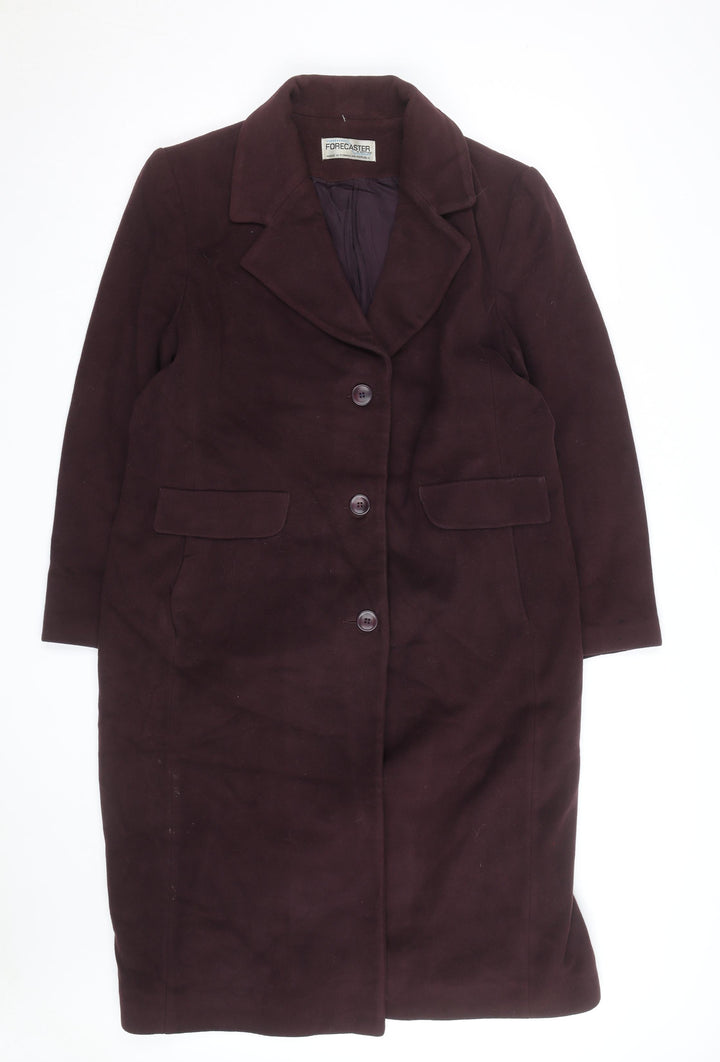 Forecaster Women's Brown Wool Blend Long Overcoat Size 12
