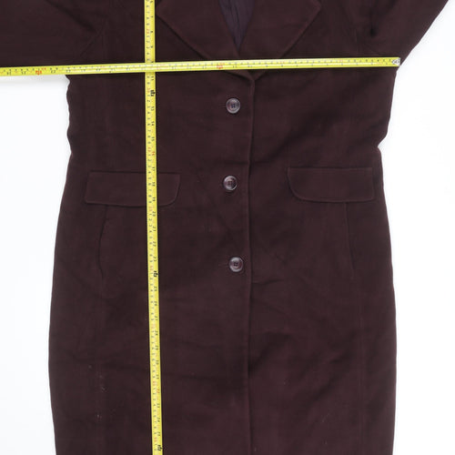 Forecaster Women's Brown Wool Blend Long Overcoat Size 12