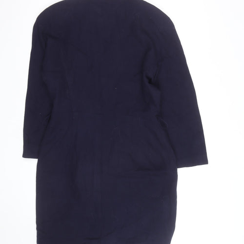 Elina Women's Navy Blazer Coat Size 6 Double Breasted Classic Style