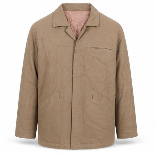 Alfani Men's Brown Cotton Lined Mid-Length Overcoat Size L