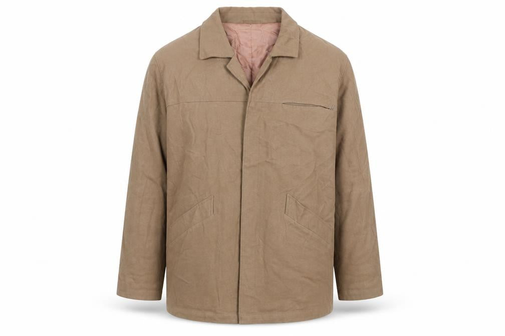 Alfani Men's Brown Cotton Lined Mid-Length Overcoat Size L