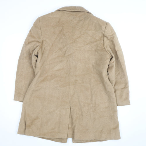 Larry Levine Design Women's Beige Camelhair Long Overcoat Size 14
