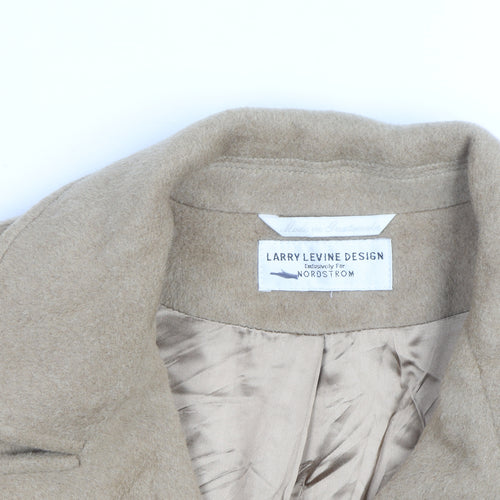 Larry Levine Design Women's Beige Camelhair Long Overcoat Size 14