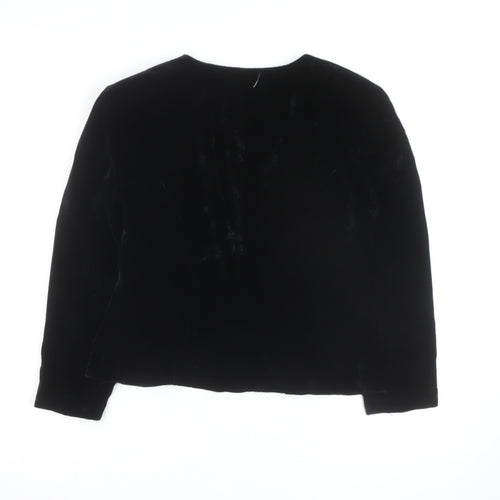 Carole Little Petites Women’s Black Velvet Beaded Blazer Size 6P