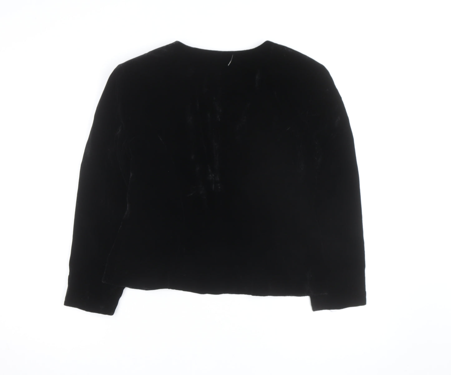 Carole Little Petites Women’s Black Velvet Beaded Blazer Size 6P