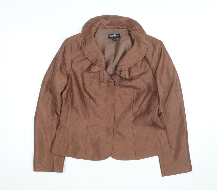 John Meyer Women's Brown Polyester Blazer Size 12 Classic Style