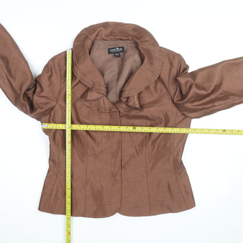 John Meyer Women's Brown Polyester Blazer Size 12 Classic Style