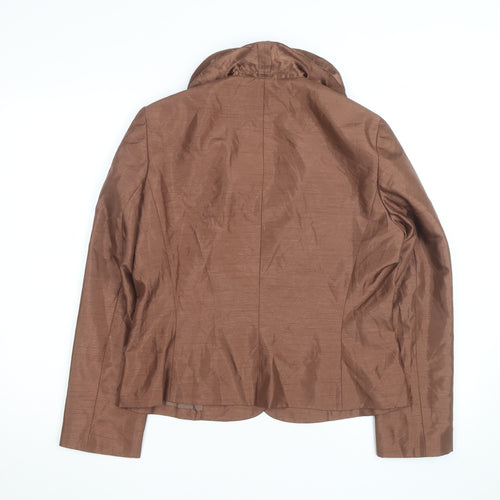 John Meyer Women's Brown Polyester Blazer Size 12 Classic Style