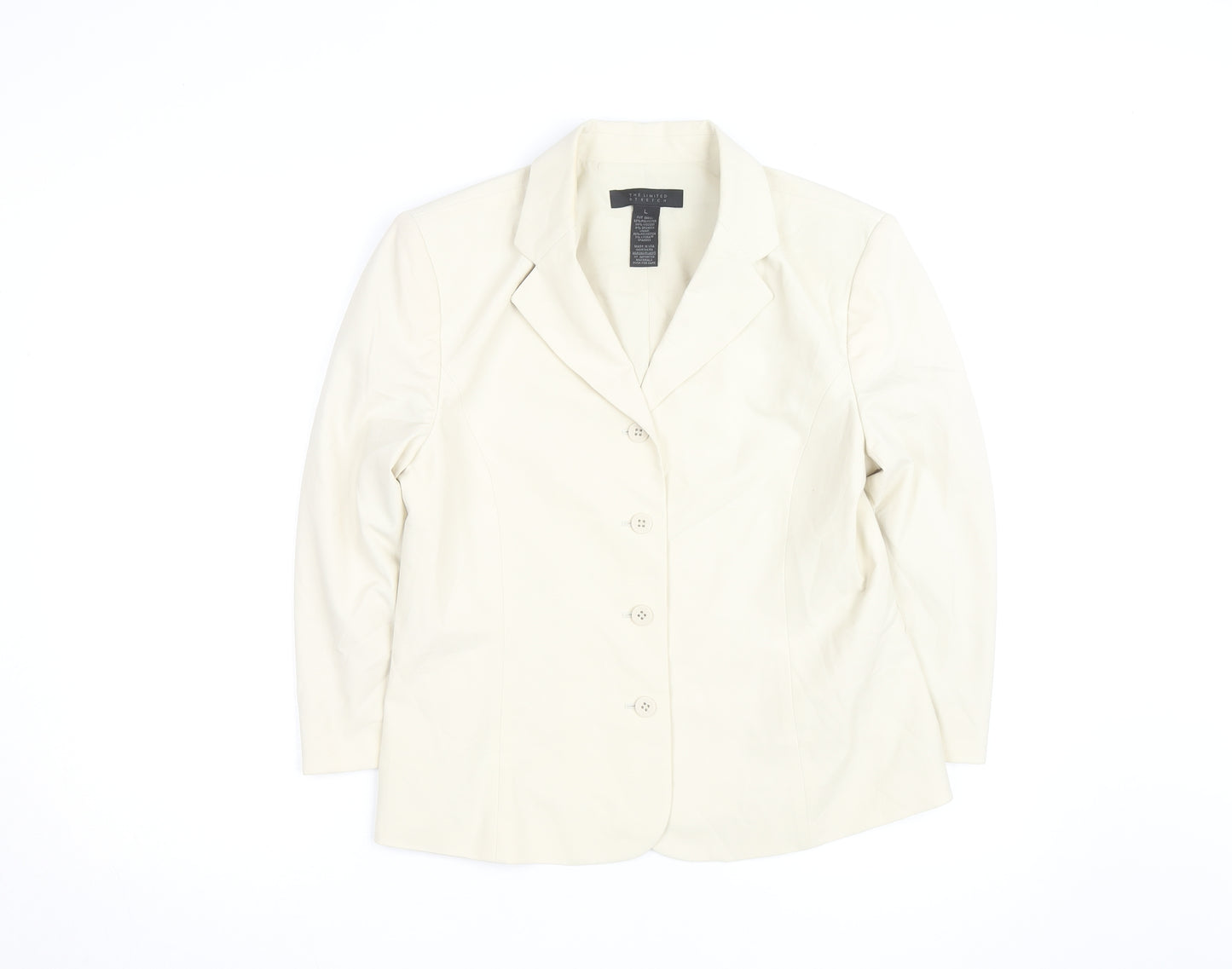 The Limited Women’s Ivory Stretch Blazer L Classic Mid-Length