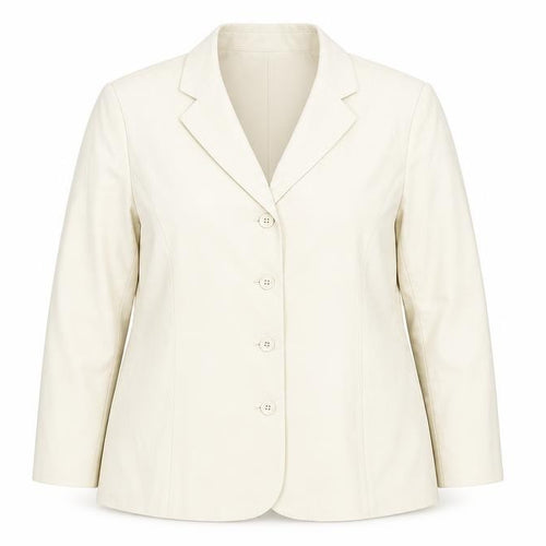 The Limited Women’s Ivory Stretch Blazer L Classic Mid-Length
