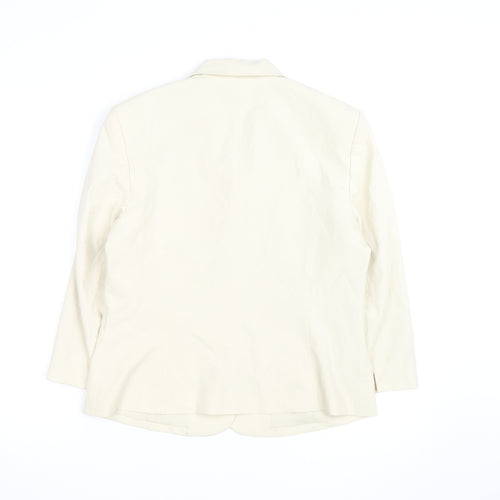 The Limited Women’s Ivory Stretch Blazer L Classic Mid-Length