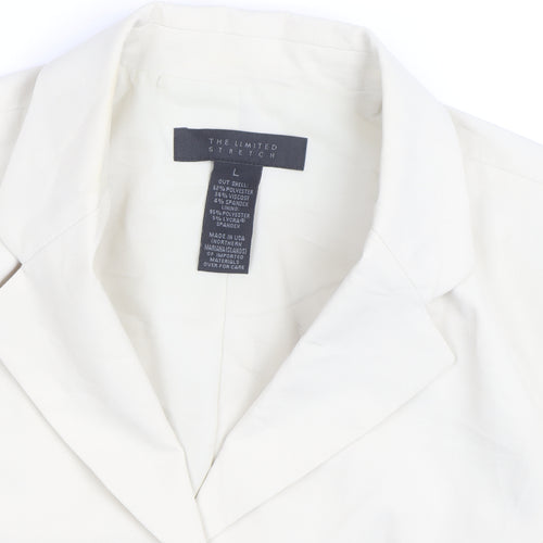 The Limited Women’s Ivory Stretch Blazer L Classic Mid-Length