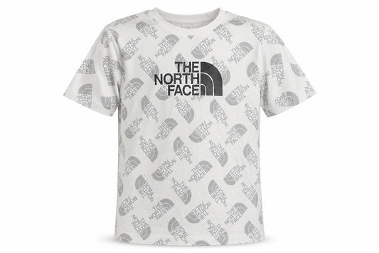 The North Face Boys White Logo Print Short Sleeve Cotton T-Shirt XL