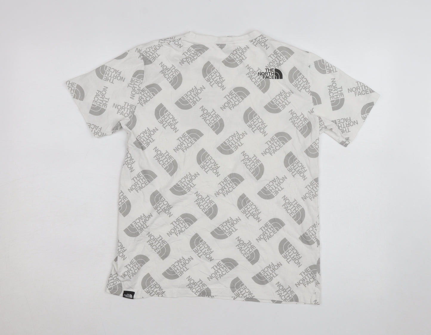 The North Face Boys White Logo Print Short Sleeve Cotton T-Shirt XL
