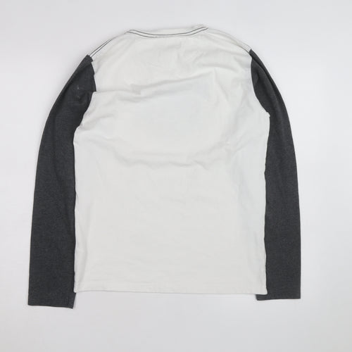 Barbour Boys White Long Sleeve Graphic Motorcycle T-Shirt Size 2XL