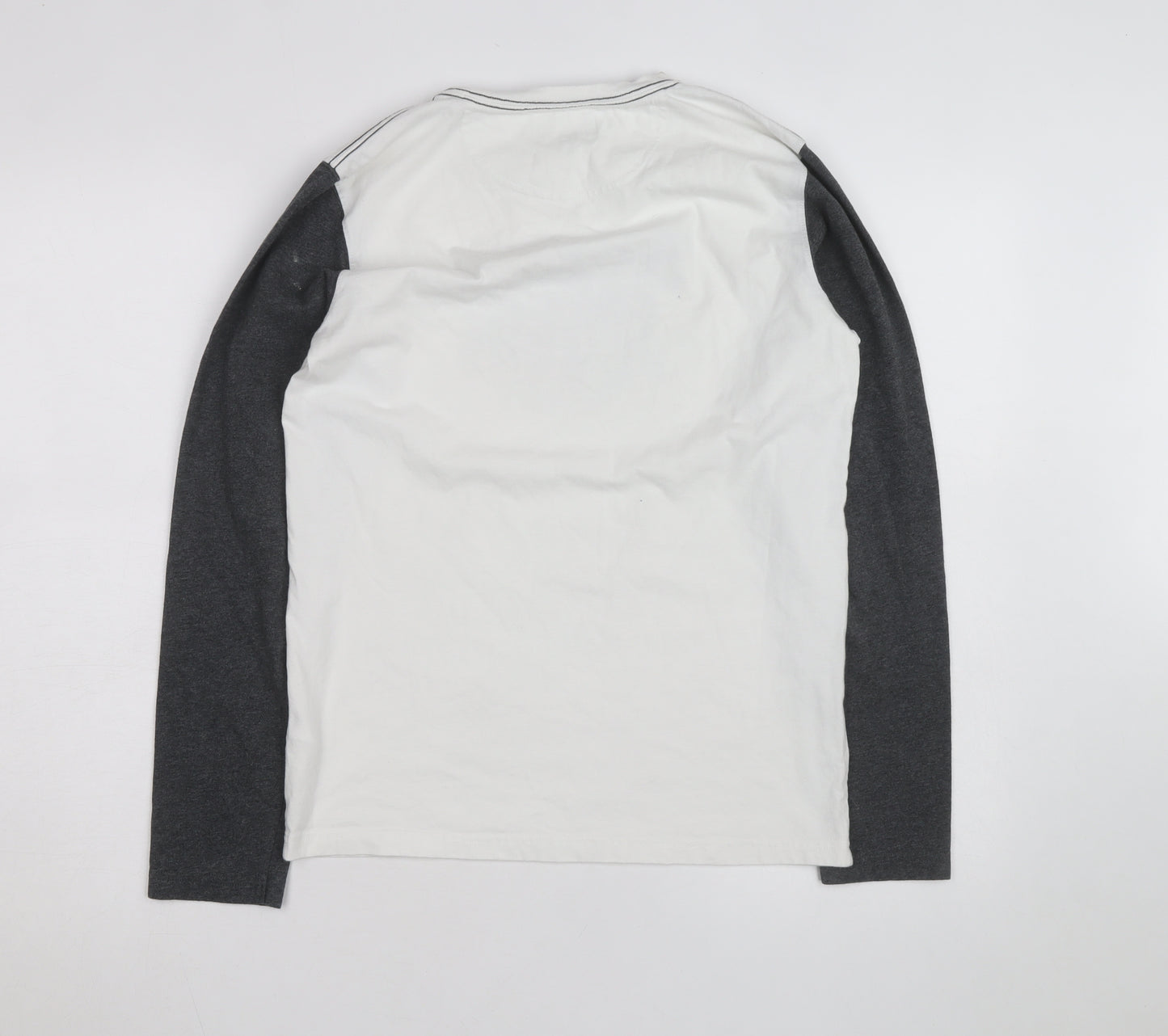 Barbour Boys White Long Sleeve Graphic Motorcycle T-Shirt Size 2XL