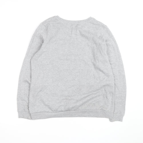 Papaya Unisex Grey Christmas Cat Graphic Sweatshirt Size 14