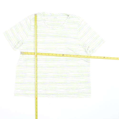 Marks and Spencer Women’s Multicoloured Striped Cotton T-Shirt Size 20
