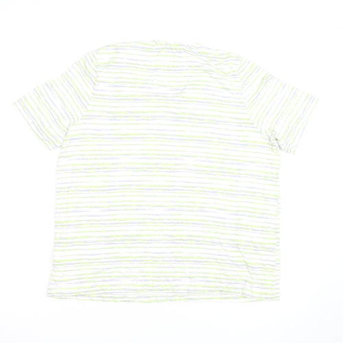 Marks and Spencer Women’s Multicoloured Striped Cotton T-Shirt Size 20