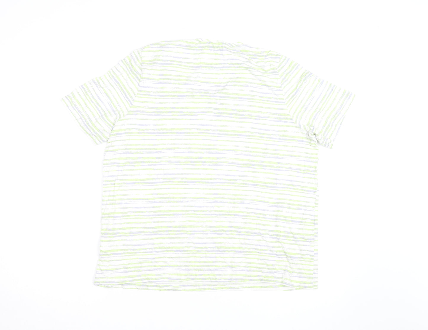 Marks and Spencer Women’s Multicoloured Striped Cotton T-Shirt Size 20