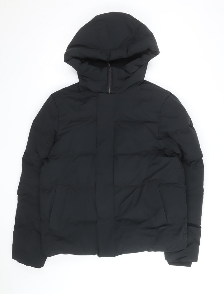 Marks and Spencer Men’s Black M Puffer Hooded Winter Jacket