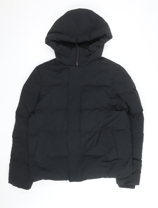Marks and Spencer Men’s Black M Puffer Hooded Winter Jacket