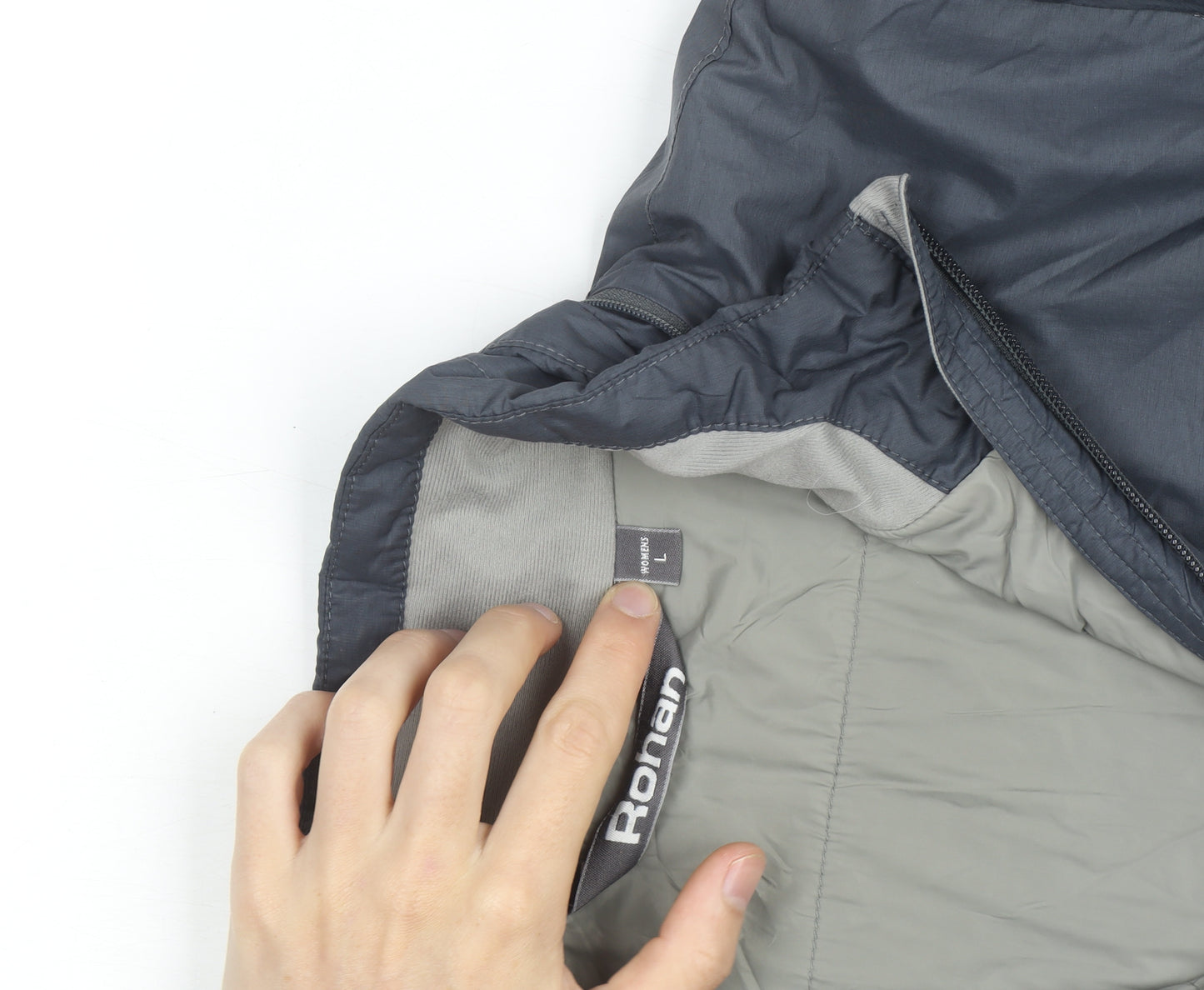 Rohan Mens Grey Long Puffer Coat Size L Windproof