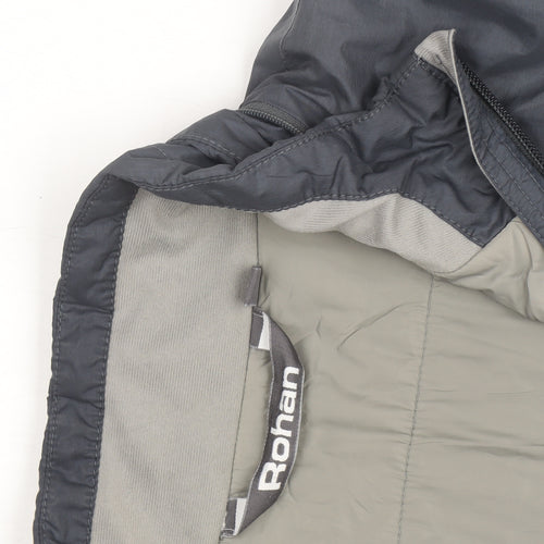 Rohan Mens Grey Long Puffer Coat Size L Windproof