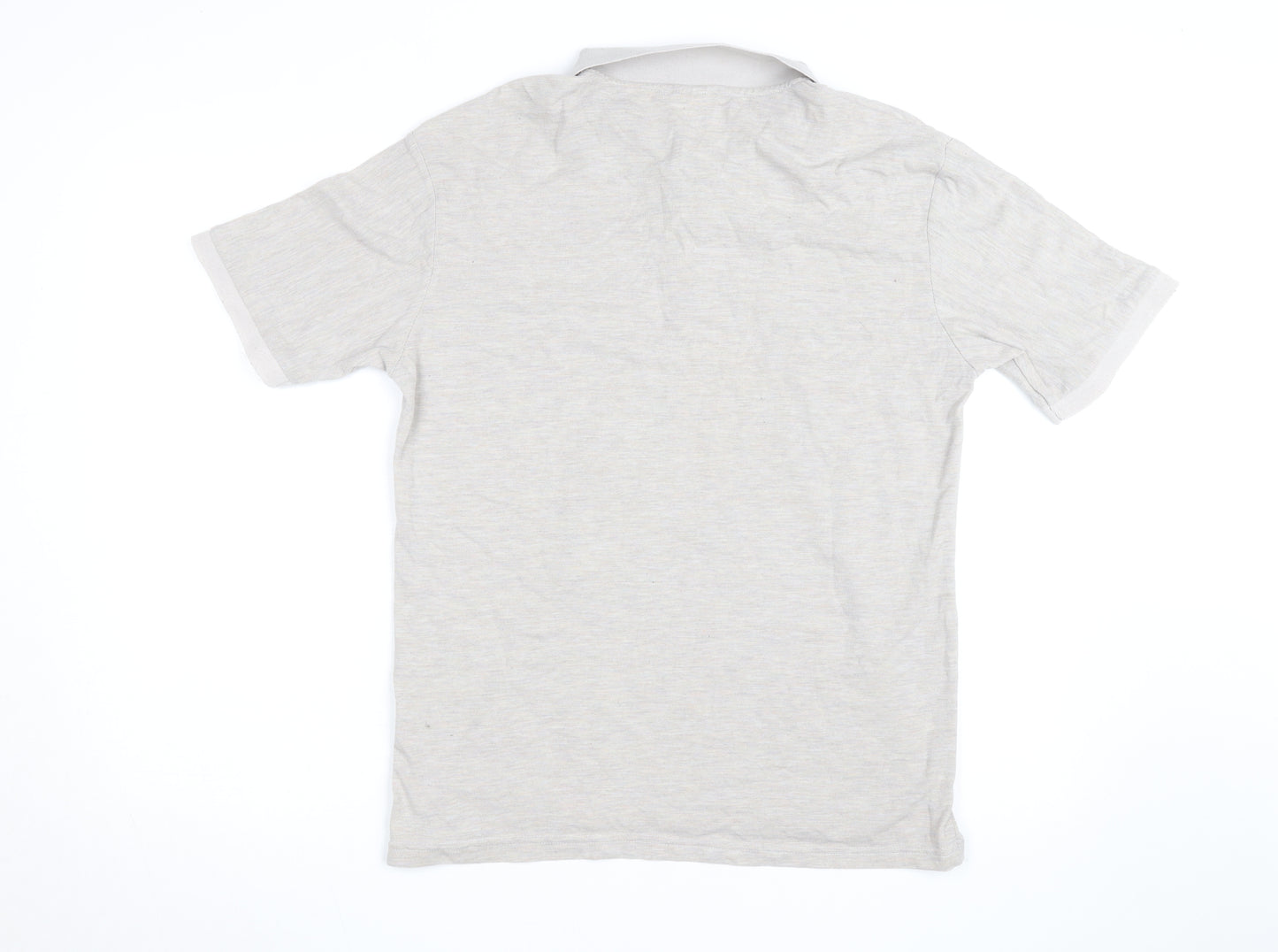 Lee Cooper Men's Beige Cotton Polo Shirt Size M Regular Fit