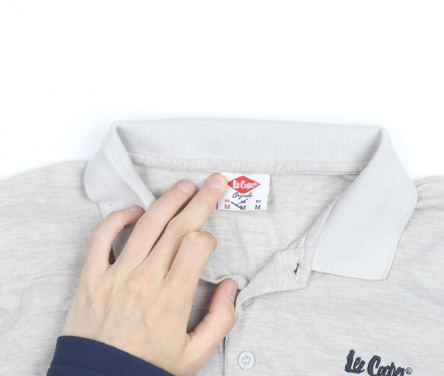 Lee Cooper Men's Beige Cotton Polo Shirt Size M Regular Fit