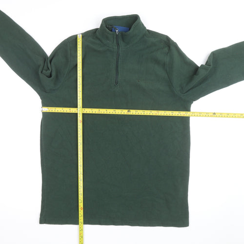 Mountain Warehouse Men's Green Fleece 1/4 Zip Pullover Sweatshirt Size L